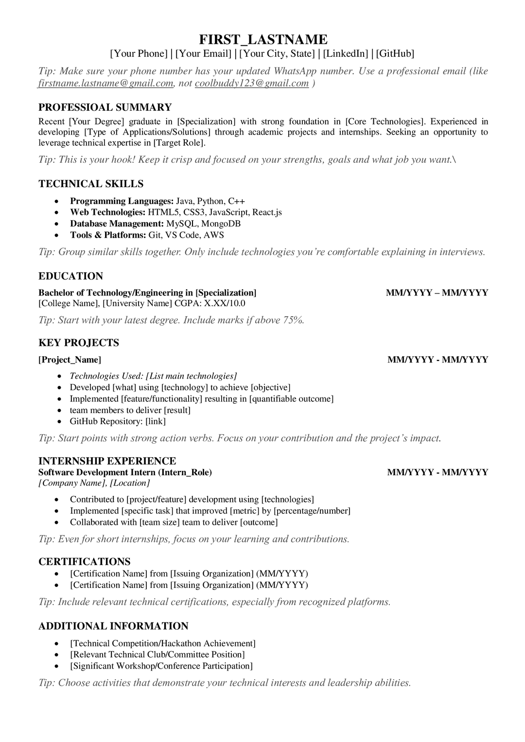 Entry-Level-Technical-Resume